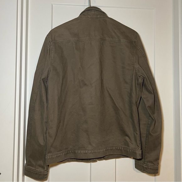 Banana Republic Utility Jacket Coat Mens Size Small Collard Olive Green Cotton - Picture 6 of 9